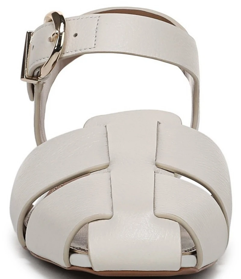 Naturalizer Cleo Leather Buckle Hardware Ankle Wrap Sandals