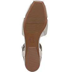 Naturalizer Cleo Leather Buckle Hardware Ankle Wrap Sandals