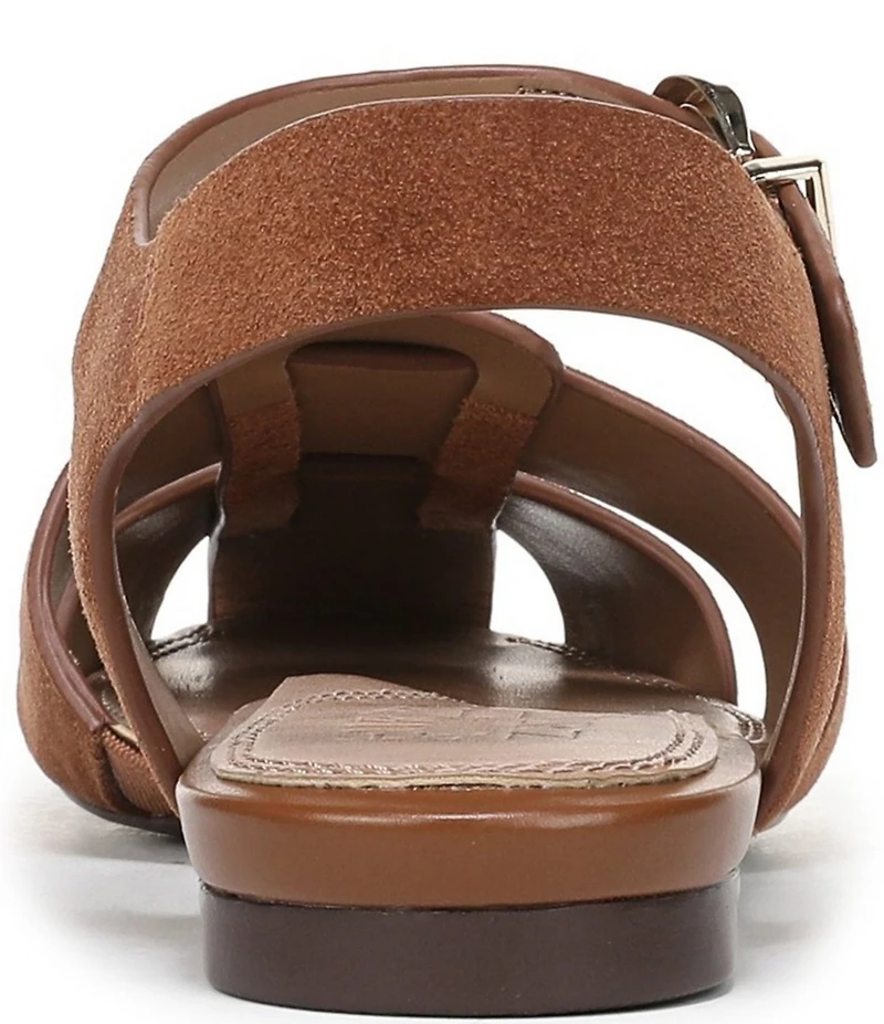 Naturalizer Cleo Suede Buckle Hardware Ankle Wrap Sandals