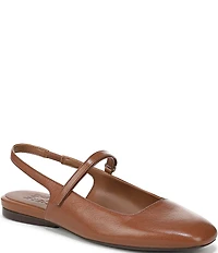Naturalizer Connie Leather Slingback Mary Jane Square Toe Ballet Flats