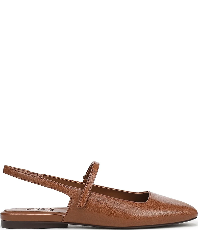 Naturalizer Connie Leather Slingback Mary Jane Square Toe Ballet Flats