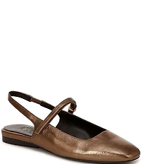 Naturalizer Connie Leather Slingback Mary Jane Square Toe Ballet Flats