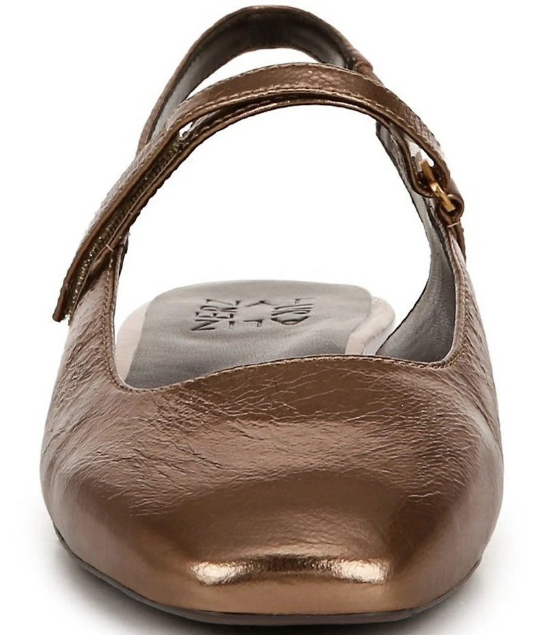 Naturalizer Connie Leather Slingback Mary Jane Square Toe Ballet Flats