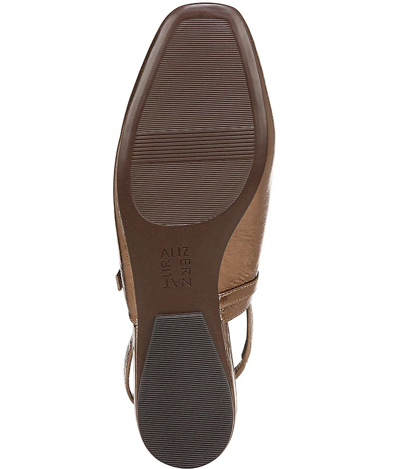 Naturalizer Connie Leather Slingback Mary Jane Square Toe Ballet Flats