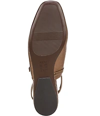 Naturalizer Connie Leather Slingback Mary Jane Square Toe Ballet Flats