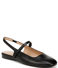 Naturalizer Connie Leather Slingback Mary Jane Square Toe Ballet Flats