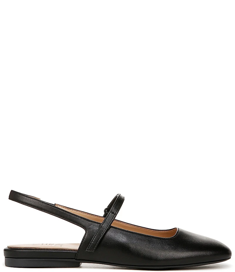 Naturalizer Connie Leather Slingback Mary Jane Square Toe Ballet Flats
