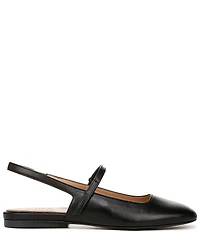 Naturalizer Connie Leather Slingback Mary Jane Square Toe Ballet Flats