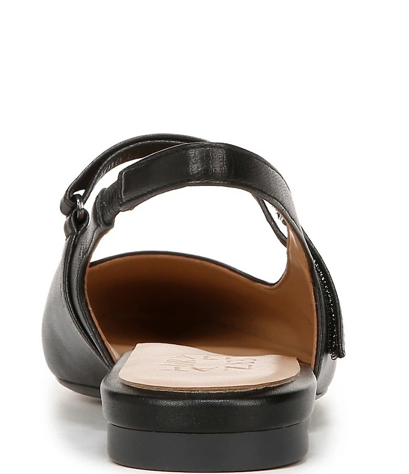 Naturalizer Connie Leather Slingback Mary Jane Square Toe Ballet Flats