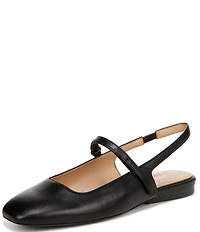 Naturalizer Connie Leather Slingback Mary Jane Square Toe Ballet Flats