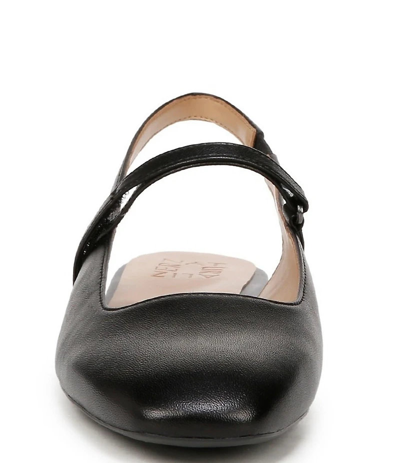 Naturalizer Connie Leather Slingback Mary Jane Square Toe Ballet Flats
