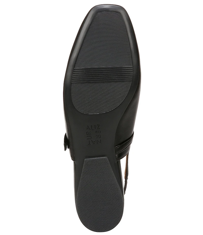 Naturalizer Connie Leather Slingback Mary Jane Square Toe Ballet Flats