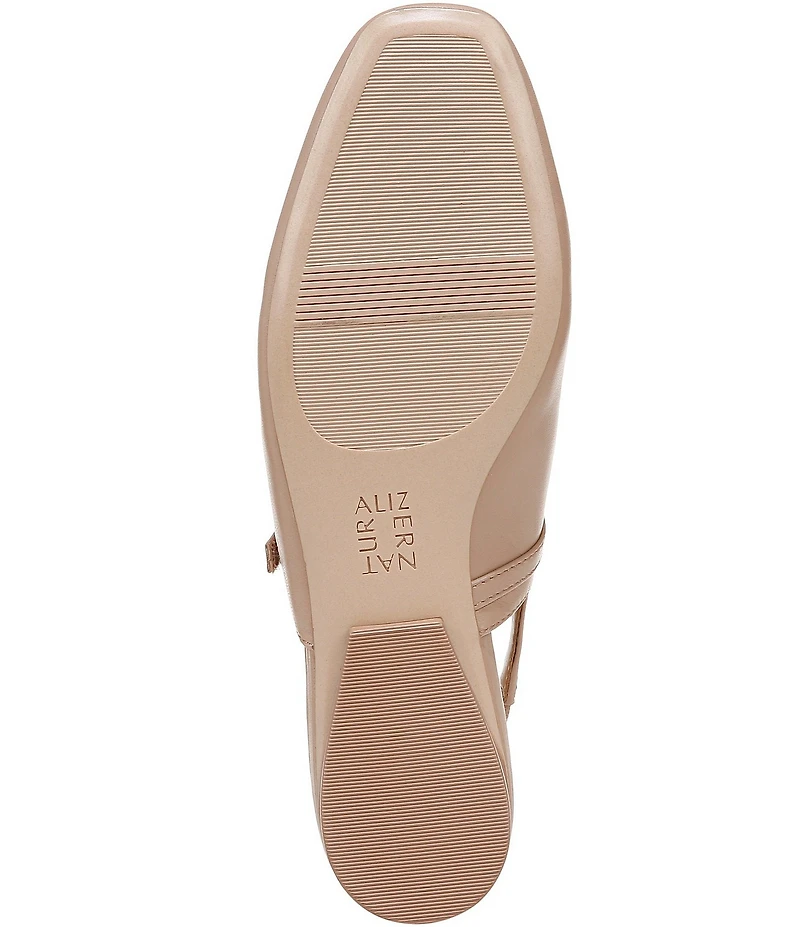 Naturalizer Connie Leather Slingback Mary Jane Square Toe Ballet Flats
