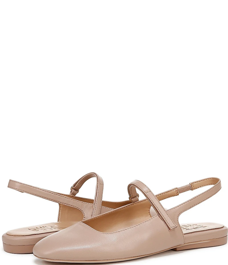 Naturalizer Connie Leather Slingback Mary Jane Square Toe Ballet Flats