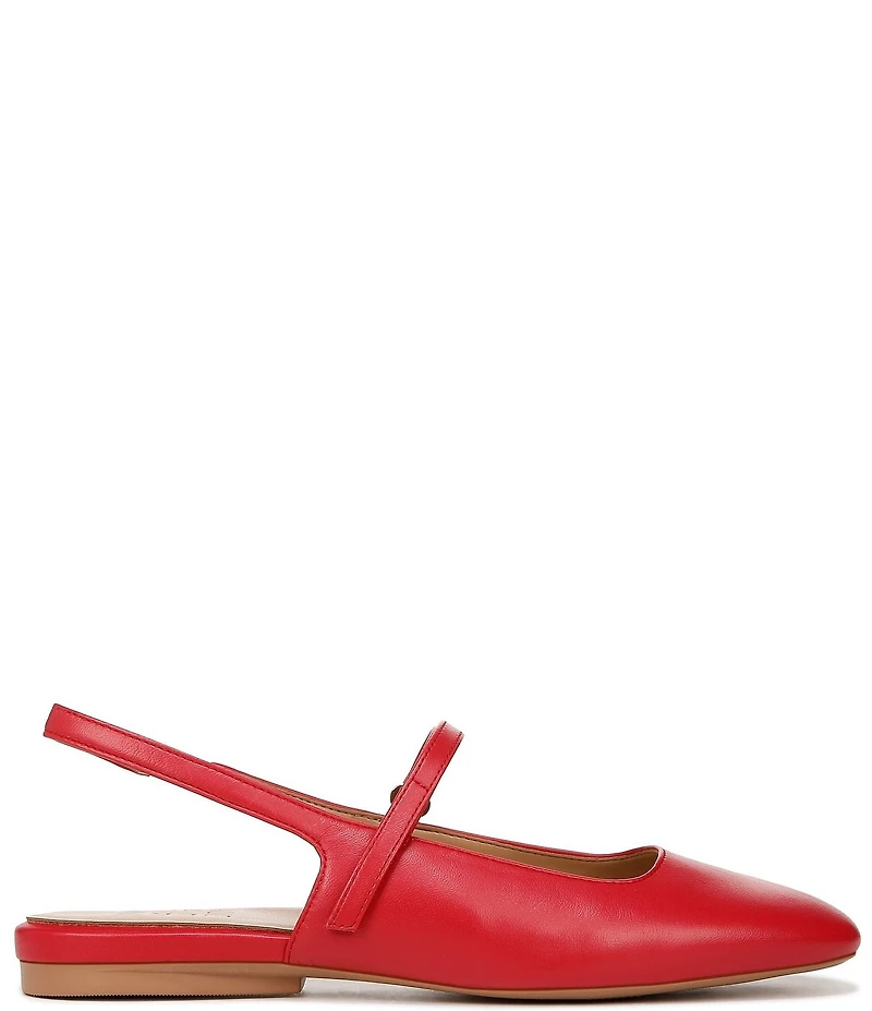 Naturalizer Connie Leather Slingback Mary Jane Square Toe Ballet Flats