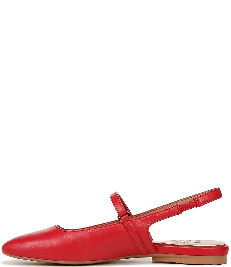 Naturalizer Connie Leather Slingback Mary Jane Square Toe Ballet Flats