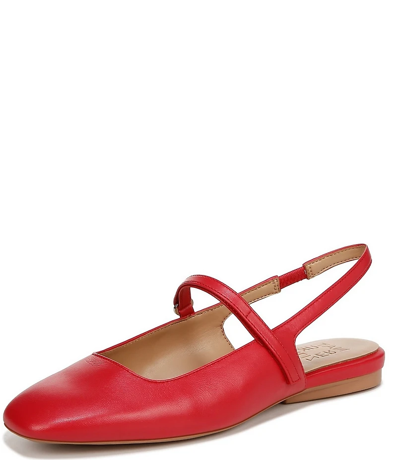 Naturalizer Connie Leather Slingback Mary Jane Square Toe Ballet Flats