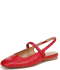 Naturalizer Connie Leather Slingback Mary Jane Square Toe Ballet Flats