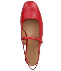 Naturalizer Connie Leather Slingback Mary Jane Square Toe Ballet Flats