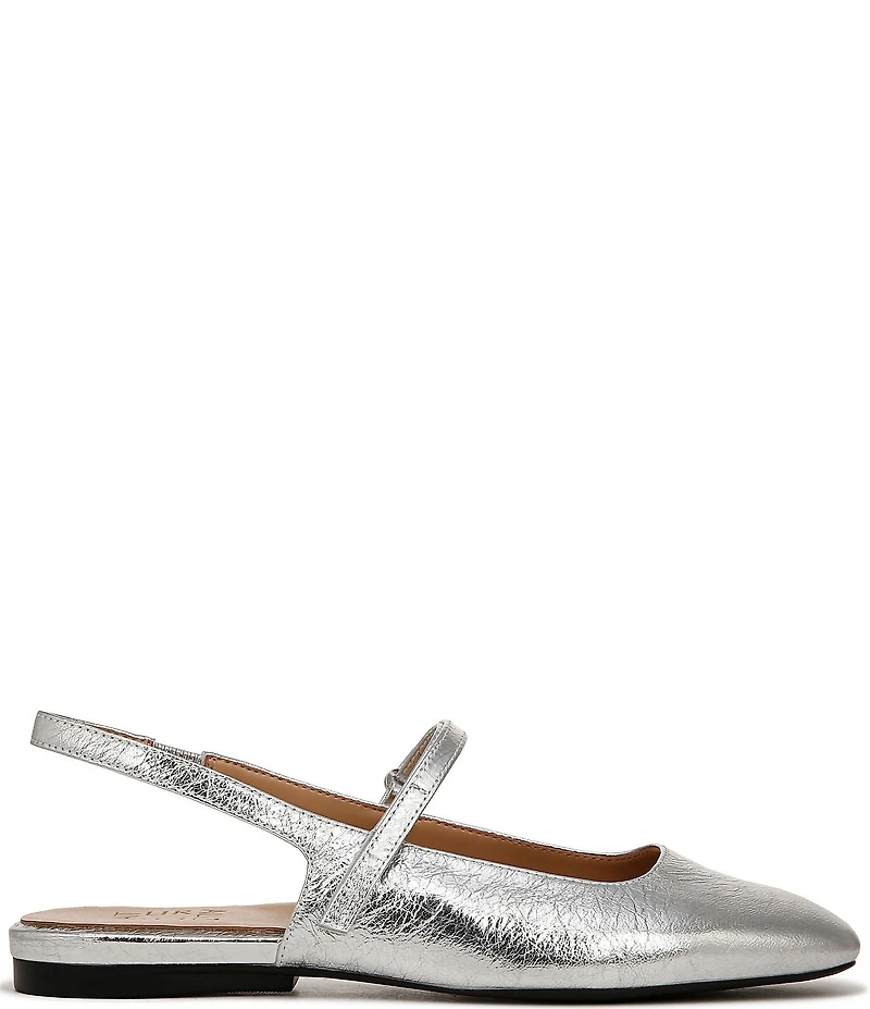 Naturalizer Connie Leather Slingback Mary Jane Square Toe Ballet Flats