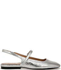 Naturalizer Connie Leather Slingback Mary Jane Square Toe Ballet Flats