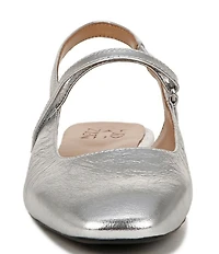 Naturalizer Connie Leather Slingback Mary Jane Square Toe Ballet Flats