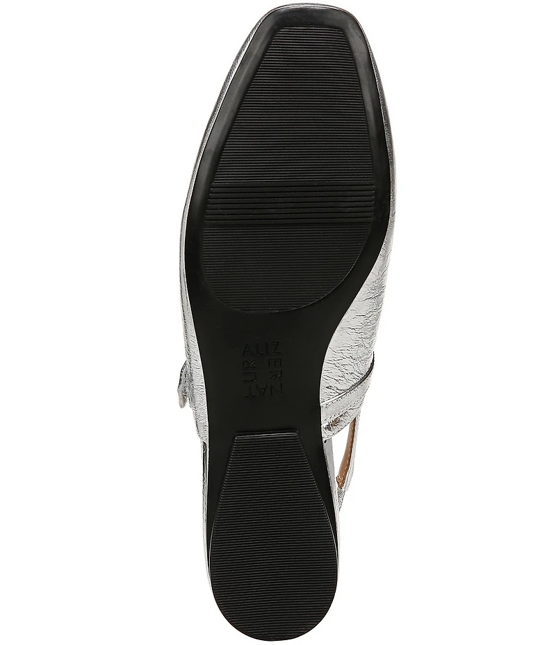 Naturalizer Connie Leather Slingback Mary Jane Square Toe Ballet Flats