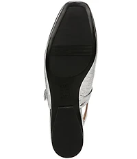 Naturalizer Connie Leather Slingback Mary Jane Square Toe Ballet Flats