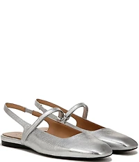 Naturalizer Connie Leather Slingback Mary Jane Square Toe Ballet Flats