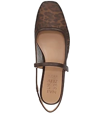 Naturalizer Connie Leopard Mesh Slingback Mary Jane Square Toe Ballet Flat Mules
