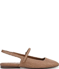 Naturalizer Connie Raffia Slingback Mary Jane Square Toe Ballet Flats