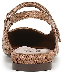 Naturalizer Connie Raffia Slingback Mary Jane Square Toe Ballet Flats