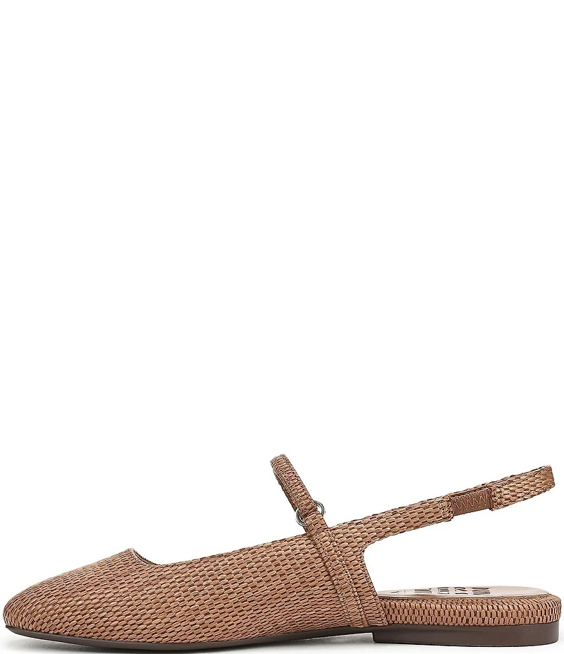 Naturalizer Connie Raffia Slingback Mary Jane Square Toe Ballet Flats