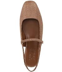Naturalizer Connie Raffia Slingback Mary Jane Square Toe Ballet Flats