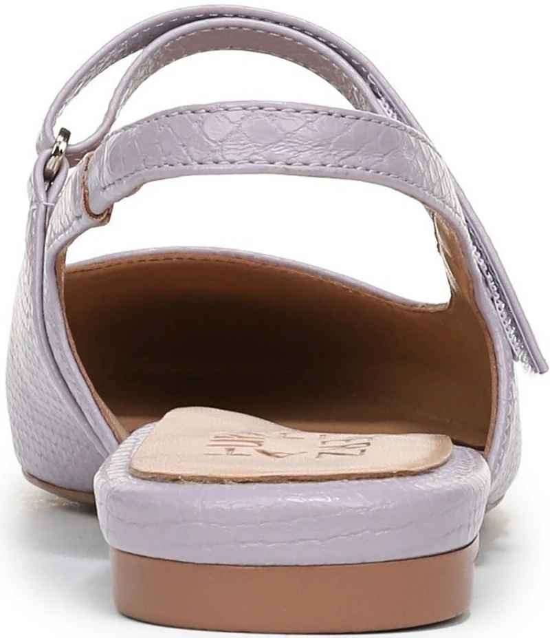 Naturalizer Connie Snake Embossed Slingback Mary Jane Square Toe Ballet Flats