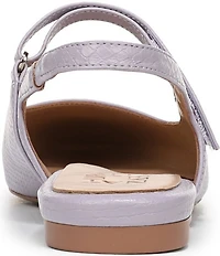 Naturalizer Connie Snake Embossed Slingback Mary Jane Square Toe Ballet Flats