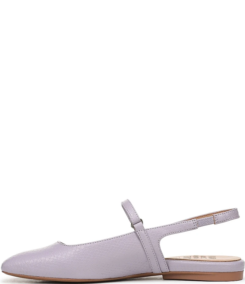 Naturalizer Connie Snake Embossed Slingback Mary Jane Square Toe Ballet Flats