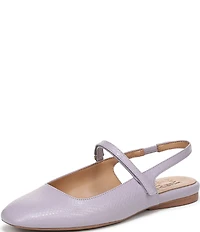 Naturalizer Connie Snake Embossed Slingback Mary Jane Square Toe Ballet Flats