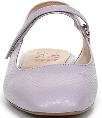 Naturalizer Connie Snake Embossed Slingback Mary Jane Square Toe Ballet Flats