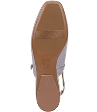 Naturalizer Connie Snake Embossed Slingback Mary Jane Square Toe Ballet Flats