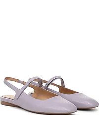 Naturalizer Connie Snake Embossed Slingback Mary Jane Square Toe Ballet Flats