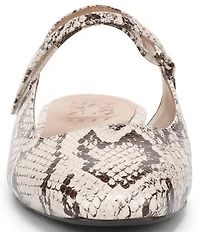 Naturalizer Connie Snake Print Leather Slingback Mary Jane Square Toe Ballet Flats