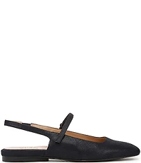 Naturalizer Connie Embossed Leather Slingback Mary Jane Square Toe Ballet Flats