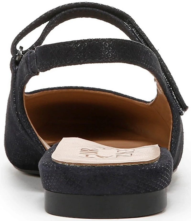 Naturalizer Connie Embossed Leather Slingback Mary Jane Square Toe Ballet Flats