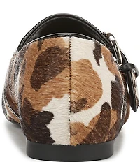 Naturalizer Cosmic Cow Print Calf Hair Mary Jane Flats