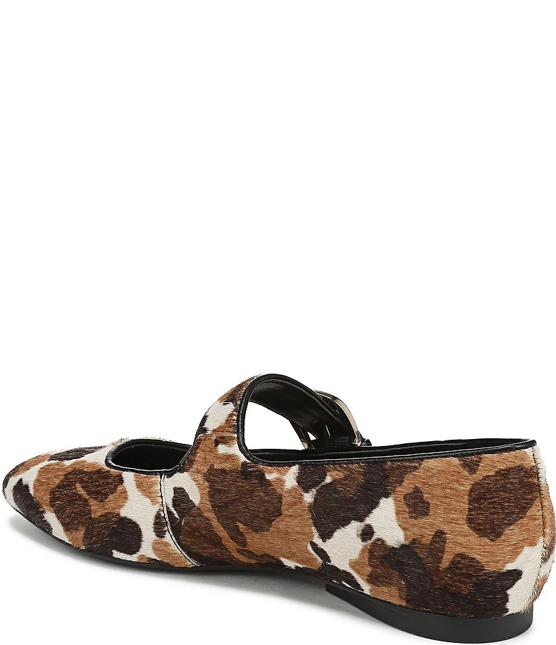 Naturalizer Cosmic Cow Print Calf Hair Mary Jane Flats