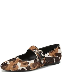 Naturalizer Cosmic Cow Print Calf Hair Mary Jane Flats