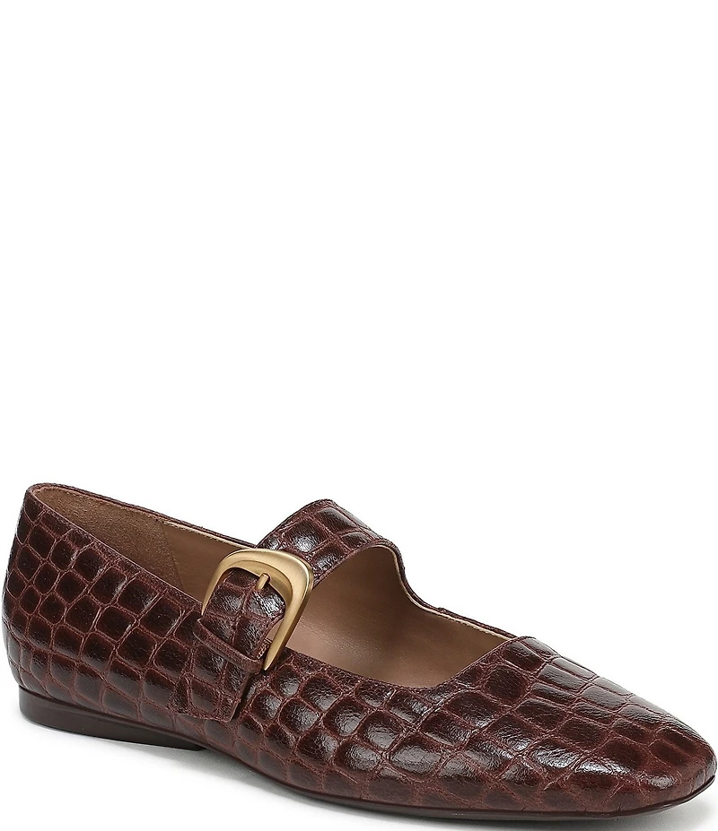 Naturalizer Cosmic Croco Leather Mary Jane Flats