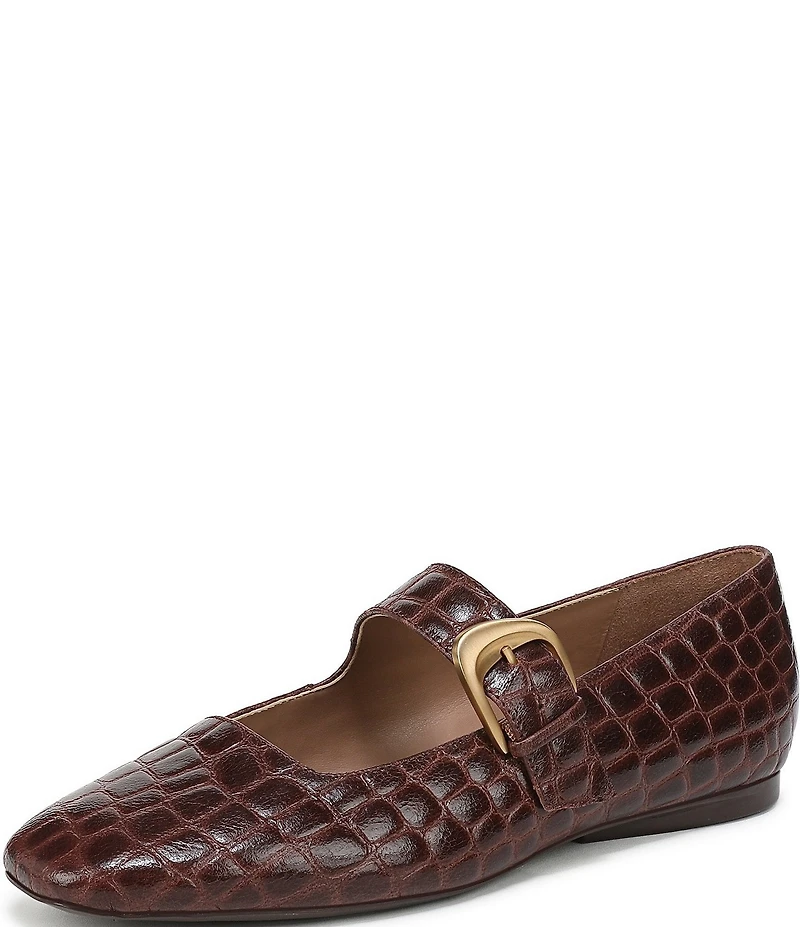 Naturalizer Cosmic Croco Leather Mary Jane Flats