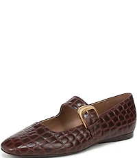 Naturalizer Cosmic Croco Leather Mary Jane Flats